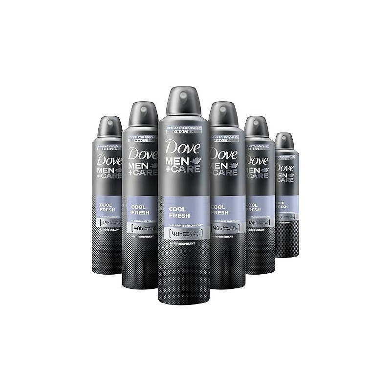 Dove Cool Fresh Anti Perspirant Deodorant Aerosol For Men, 250 Ml, Pack Of 6