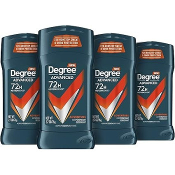 Degree Men Advanced Antiperspirant Deodorant Adventure 72-Hour Sweat And Odor Protection Antiperspirant For Men With Motionsense Technology, 76 G
