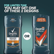Degree Men Advanced Antiperspirant Deodorant Adventure 72-Hour Sweat And Odor Protection Antiperspirant For Men With Motionsense Technology, 76 G