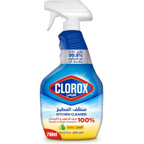 Clorox Kitchen Spray Cleaner Lemon, 750 Ml, Bleach Free, Kills 99.9 Percentage Of Germs, 100 Percentage Grease And Grime Remover