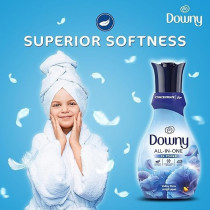 Downy Fabric Softener Concentrate, All In One, Valley Dew Scent, 1 Litre