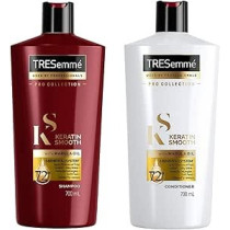 Tresemme Keratin Smooth With Marula Oil, Shampoo And Conditioner Set, Pro Collection, 700 Ml Each