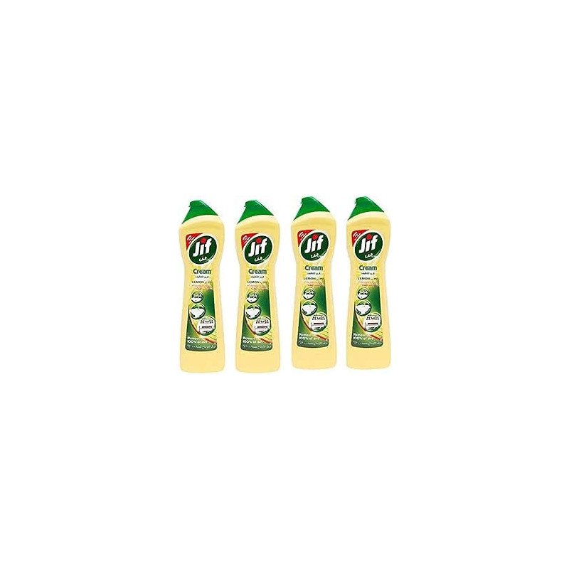 Jif Scouring Cream Lemon, Dirt Remover, 500 Ml, 4Pcs, 202381
