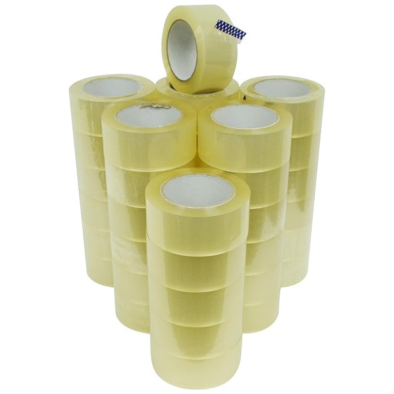 WOD Tape CST18RA Clear Packing Tape, 2 Inch x 55 Yards Per Roll, Your Thin Industrial Grade Aggressive Adhesive Shipping Box Packaging Tape For Moving, Office, Carton Sealing And Storage, 24 PACK