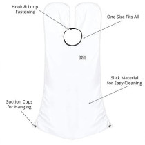 Beard King The Official Beard Bib Hair Clippings Catcher And Grooming Cape Apron, White