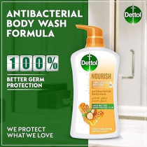 Dettol Nourish Showergel And Bodywash, Honey And Shea Butter Fragrance For Effective Germ Protection And Personal Hygiene, 500ml