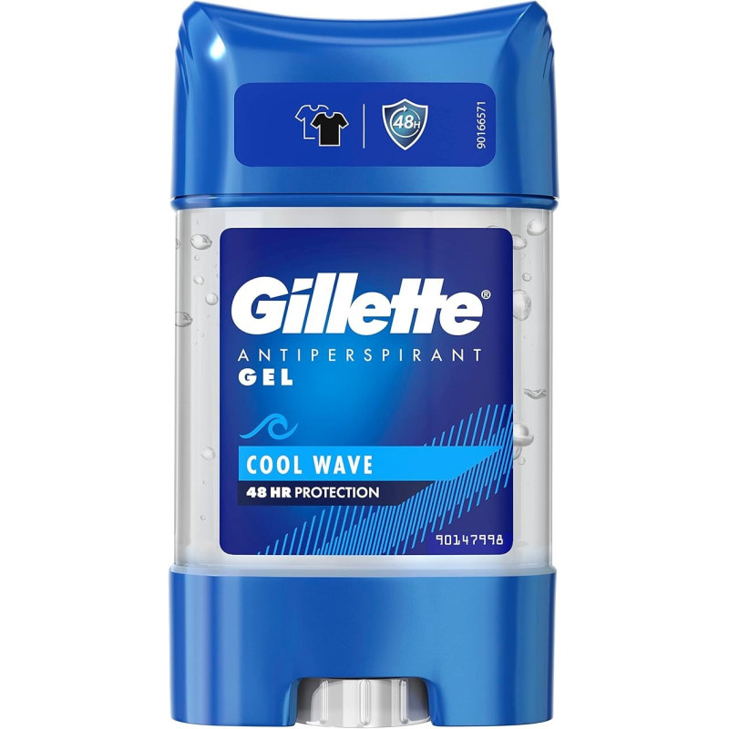 Gillette High Performance Anti-Persprint Clear Gel Deodorant Stick For Men Underarm Roll On Anti Odour, 70ml, Cool Wave