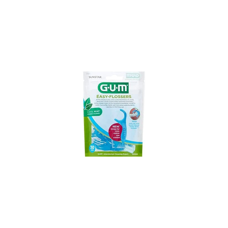 Gum Mint Easy-Flossers Dental Floss Applicator, 30 Pcs