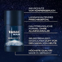 Tabac Man Gravity Deodorant Stick Long-Lasting And Nourished Fresh Feeling 24h Reliable Protection Against Body Odour, 75ml