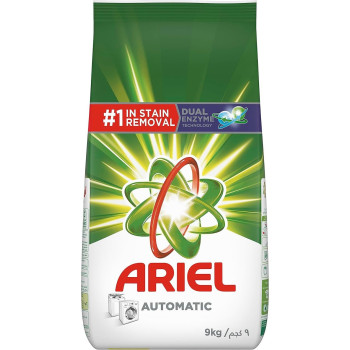 Ariel Automatic Powder Laundry Detergent, Original Scent, 9Kg