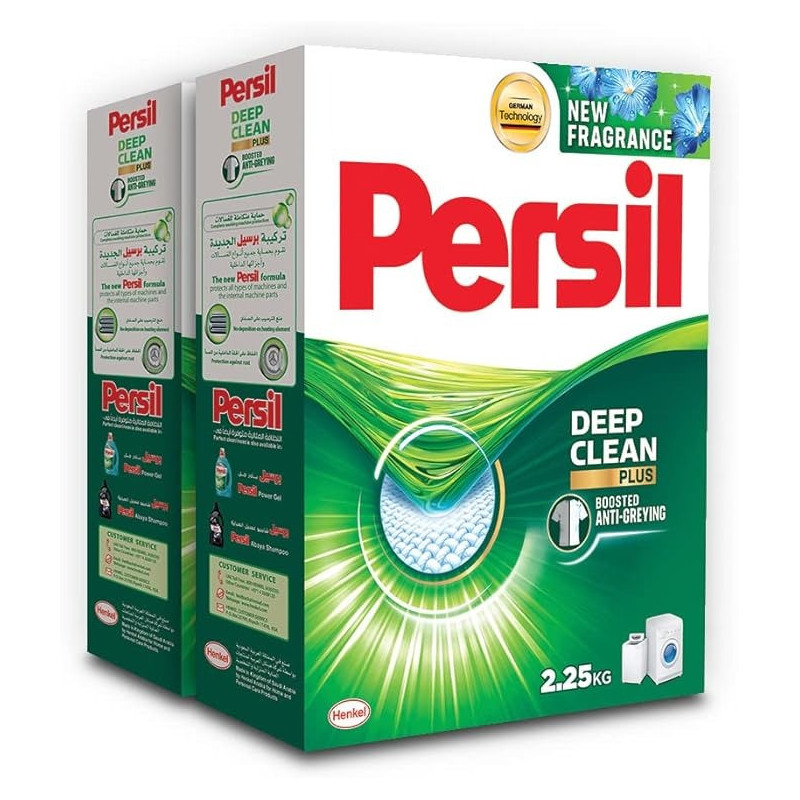Persil Powder Laundry Detergent, With Deep Clean Plus Technology For Perfect Cleanliness And Long-Lasting Freshness, Pack Of 2 x 2.25 Kg