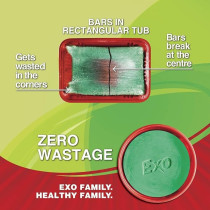 Exo Round Dishwash Bar 700 G Set Of 2 With Exo Super Scrubber Free Complete Dishwashing Solution With Anti-Bacterial Efficacy And Goodness Of Ginger Remove Tough Grime Stains With Ease