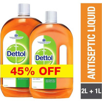 Dettol Antiseptic Disinfectant Liquid Cleaner, 2 Liter Plus 1 Liter