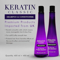 Keratin Classic Shampoo And Conditioner Combo Pack, 400ml