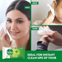 Dettol Disinfectant Skin And Surface Wipes, Original 10 Count Safe On Skin Ideal To Clean Multiple Surfaces Resealable Lock-Lid