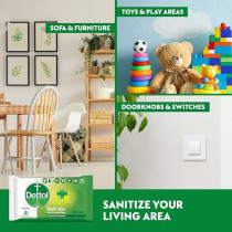 Dettol Disinfectant Skin And Surface Wipes, Original 10 Count Safe On Skin Ideal To Clean Multiple Surfaces Resealable Lock-Lid