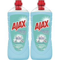 Ajax 2 In 1 Antibacterial All Purpose Disinfectant Cleaner, Kills 99.9 Percent Of Germs, Ocean Fresh Floor Cleaner, Bleach Free, 1.5L x Pack Of 2