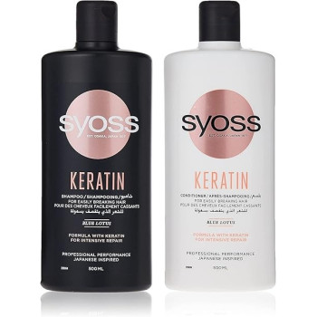 Syoss Keratin Perfection Shampoo Plus Conditioner For Hair, 500 ML