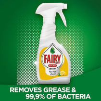 Fairy Kitchen Spray With Alternative Power To Bleach For Dishes And Kitchen Surfaces, Lemon, 450 ml, Dual Pack