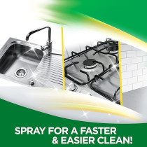 Fairy Kitchen Spray With Alternative Power To Bleach For Dishes And Kitchen Surfaces, Lemon, 450 ml, Dual Pack