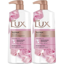 Lux Moisturising Body Wash Soft Rose For All Skin Types, 700ml, Pack Of 2
