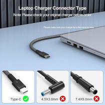 Roayewey New Slim 65W HP Laptop Charger USB C Chromebook Charger For HP Spectre X360 14 2 In 1,Elitebook x 360, Pavilion Envy Elite x 2 Fast Charging Type C Travel Laptop Power Adapter, Black
