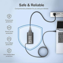 Roayewey New Slim 65W HP Laptop Charger USB C Chromebook Charger For HP Spectre X360 14 2 In 1,Elitebook x 360, Pavilion Envy Elite x 2 Fast Charging Type C Travel Laptop Power Adapter, Black