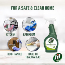 Jif Multi-Purpose Spray, With Cleaning And Antibacterial Clean Effect, Kills 99.9 Percent Of Germs, 500 ml, Pack Of 2