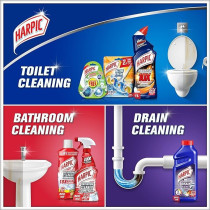 Harpic Powerful Drain Opener Gel For Bathroom, Basins, Toilet And Kitchen Drains, 1L