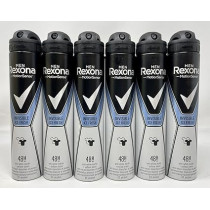 Rexona Invisible Deodorant Aerosol Antiperspirant For Men Ice 200 ml, Pack Of 6
