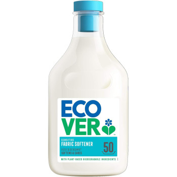 Ecover Sensitive Fabric Softener Rose And Bergamot Softens And Cares With Plant Bases Biodegradable Ingredients, 1.5 Litre