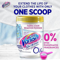 Vanish Laundry Stain Remover Oxi Action Gold Powder For Whites, 450 G