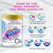 Vanish Laundry Stain Remover Oxi Action Gold Powder For Whites, 450 G