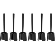 Ikea Bolmen Black Toilet Brush And Holder, Set Of 6