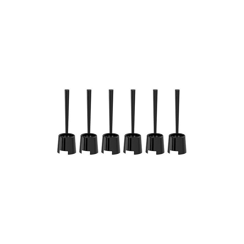 Ikea Bolmen Black Toilet Brush And Holder, Set Of 6