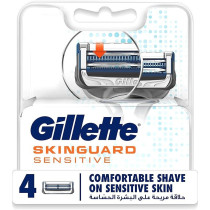 Gillette Skinguard Comfortable Shave On Sensitive Skin Blade Refills, 4 Count