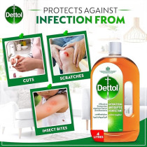 Dettol Antiseptic Antibacterial Disinfectant Liquid For Effective Germ Protection And Personal Hygiene, Used In Floor Cleaning, Bathing And Laundry, 4L, (Pack Of 2)