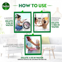 Dettol Antiseptic Antibacterial Disinfectant Liquid For Effective Germ Protection And Personal Hygiene, Used In Floor Cleaning, Bathing And Laundry, 4L, (Pack Of 2)