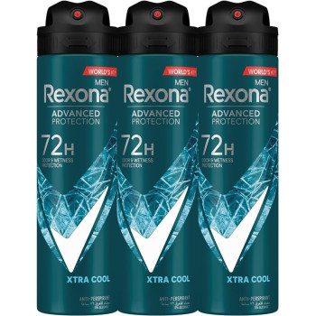 Rexona Antiperspirant Xtra Cool Deodorant Spray For Men, 150 Ml, Pack Of 3