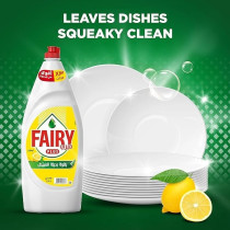Fairy Ultra Lemon Dish Wash, Lemon Scent, 2x 600 Ml