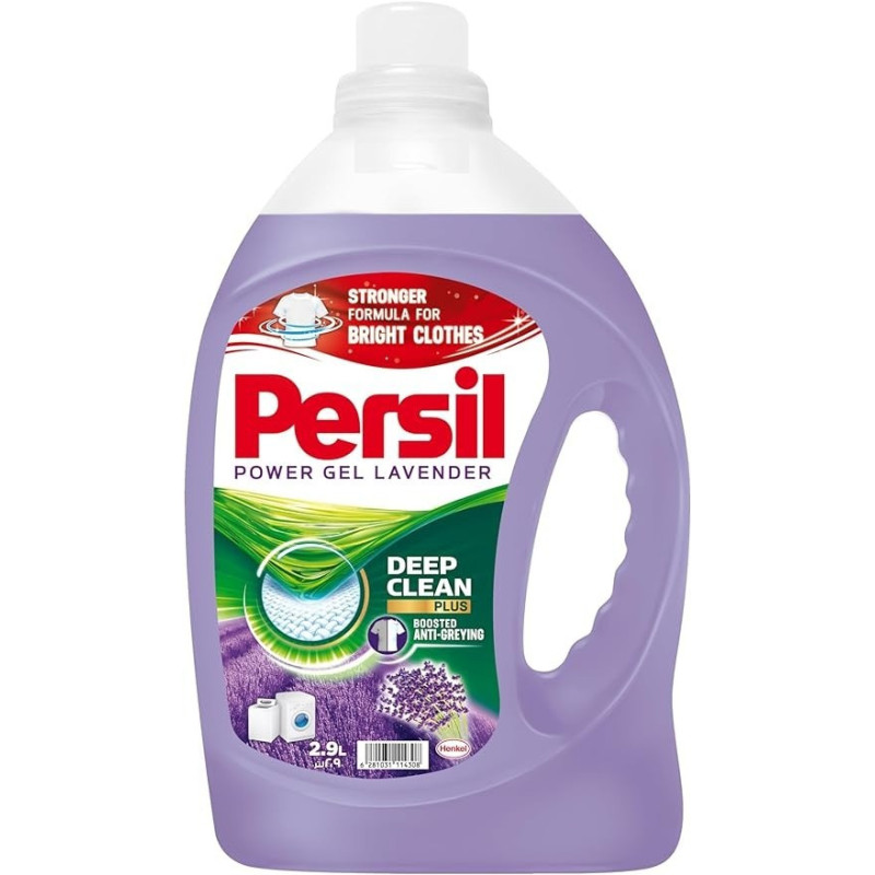 Persil Lavender Liquid Detergent Power Gel, Value Pack 2.9 Litres