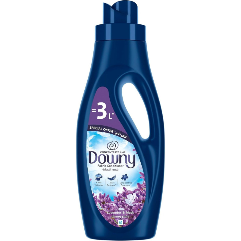 Downy Fabric Conditioner, Concentrate, Lavender And Musk Variant, Colour Protection, More Softness, Longer Lasting Freshness, 1L, Equal To 3L Downy Dilute