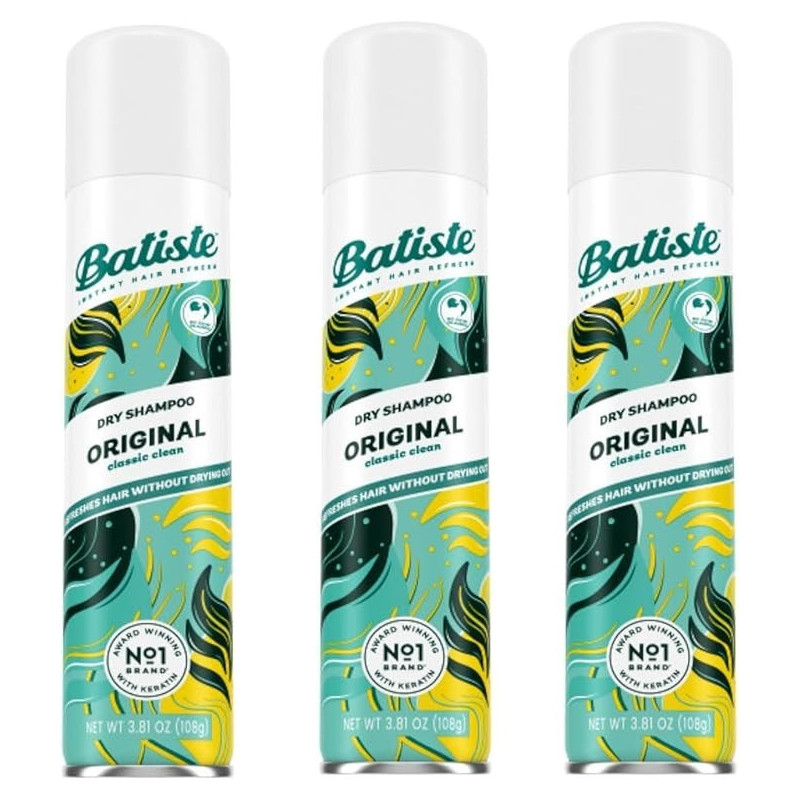 Batiste Dry Shampoo Set, Spray, Original, 108 G, 3 Pieces