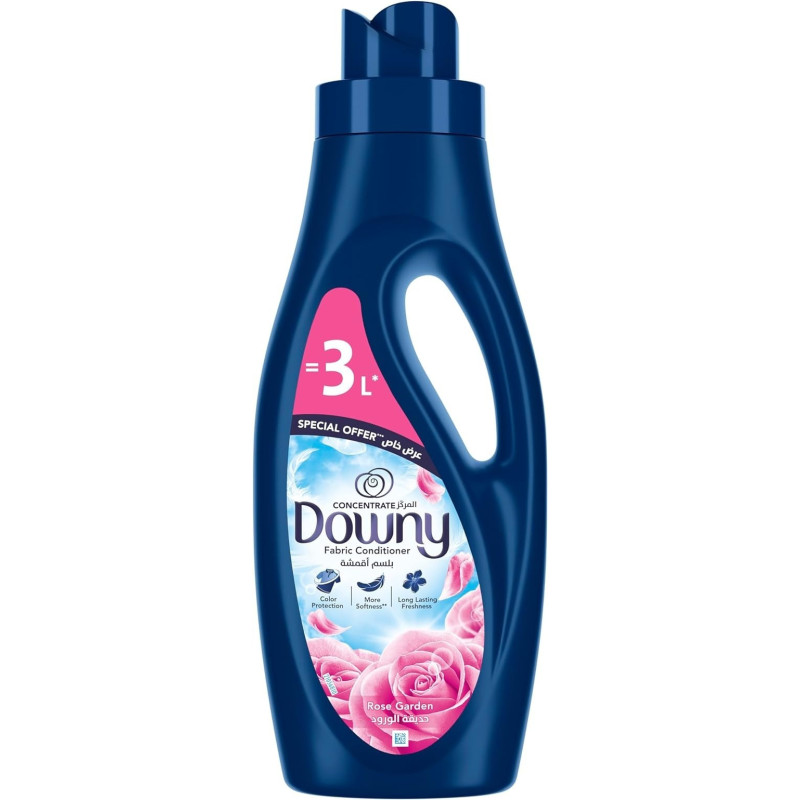 Downy Fabric Conditioner, Concentrate, Rose Garden Variant, Colour Protection, More Softness, Longer Lasting Freshness, 1L Equal To 3L Of Downy Dilute