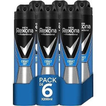 Rexona Cobalt Dry Antiperspirant Deodorant Spray, 6 x 200 Ml