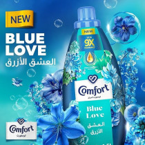 Comfort Concentrated Fabric Softener, Blue Love, With Pro Fresh Technology For Up To 9x Fragrance, 1L
