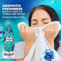 Comfort Concentrated Fabric Softener, Blue Love, With Pro Fresh Technology For Up To 9x Fragrance, 1L
