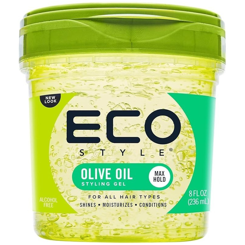 Eco Style Olive Oil Styling Gel, Unscented, Green, 236 ml