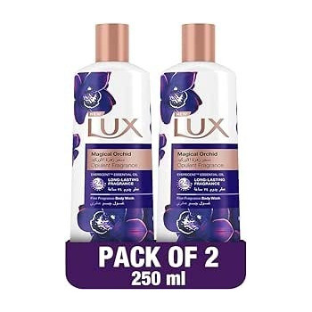 Lux Perfumed Body Wash, For All Skin Types, Magical Orchid, 24 Hours Long Lasting Fragrance, 250ml x 2