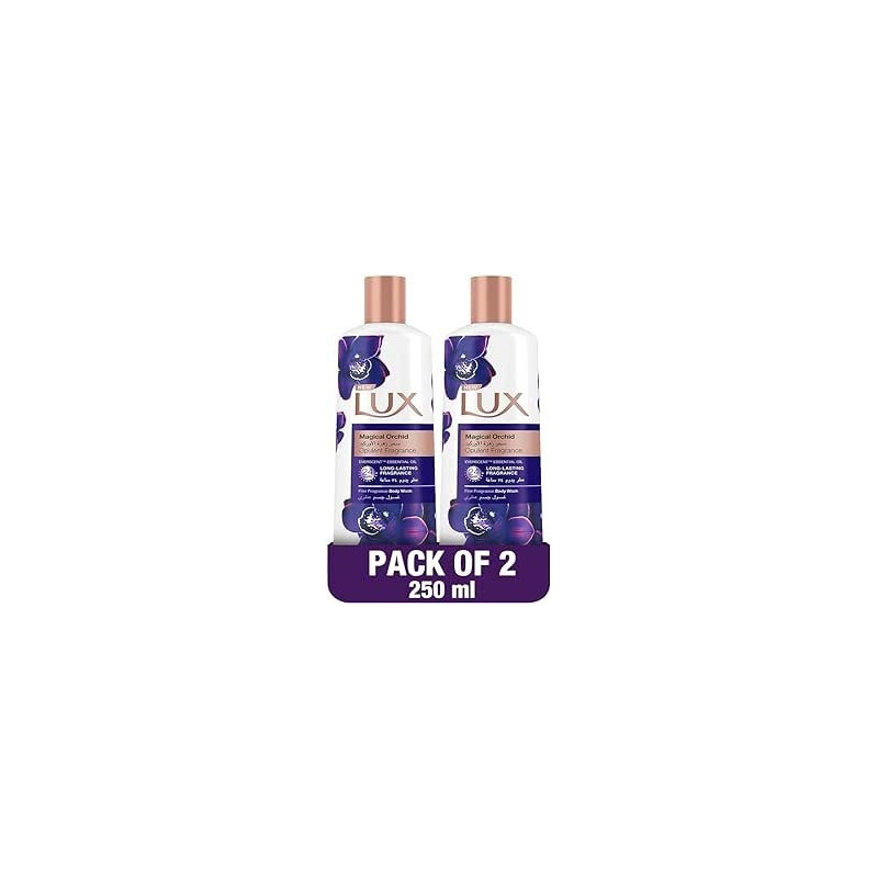 Lux Perfumed Body Wash, For All Skin Types, Magical Orchid, 24 Hours Long Lasting Fragrance, 250ml x 2